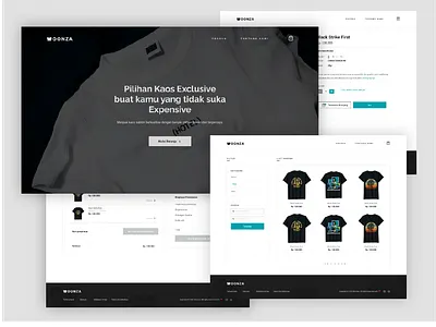 Moonza - T-shirt sales marketplace ecommerce fashion fashion store graphic design landing page marketplace shop shopping store t shirt website website website design