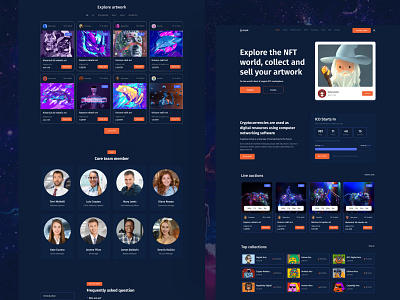 NFT Landing Page crypto crypto landing page cryptocurrency design graphic design landing page landing page design nft landing page nft website ui uiux ux website design