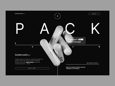 Concept — PACK / Website Concept concept creative design minimalist pack packaging technology transport ui ux web web design website webui