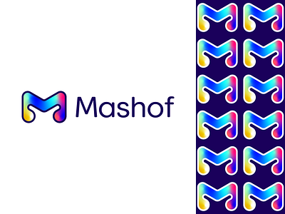 Mashof M logo app bold brand brand identity branding design graphic design icon identity illustration logo logo design logo mark mashof minimal modern typography ui ux vector