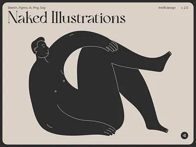 Naked Illustrations character clean illustration man minimalism naked nude pitography sex style trendy vector