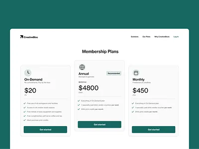 Membership Plans business clean membership membership plans minimal modern payment plans plans ui ux web app web design