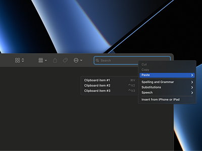 macOS native clipboard apple clipboard design system mac macos ui ux web app web design