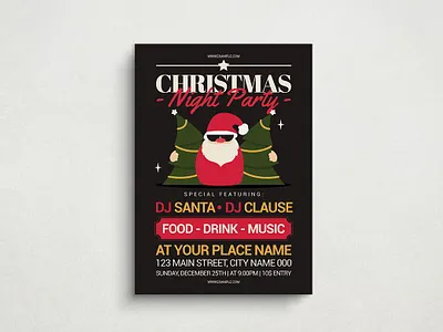 Christmas Inviitation design flat design flyer graphic design illustration mockup