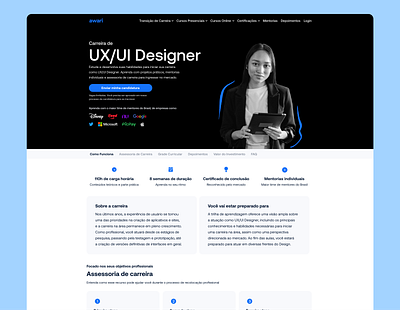 Awari Website - Career Landing Page design experience design graphic design interface design product design ui ux
