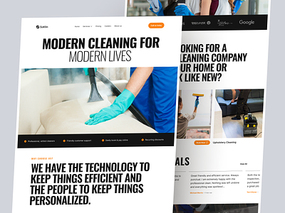 SoKlin - Cleaning Service Landing Page clean clean web cleaner cleaning cleaning service design home care home support housekeeping landing landingpage maid service simple support uidesign uiux web webdesign window cleaning