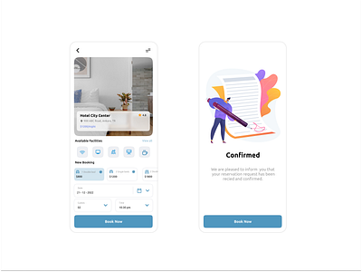 Confirm Reservation App UI ui ux