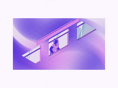 motion . train after effect animation design girl illustration motion design motion graphics pink purple train transition windows