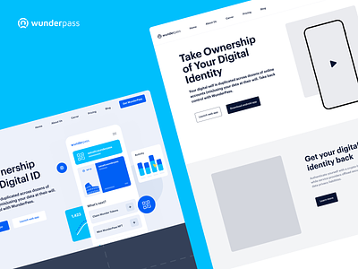WunderPass – Landing Page UX/UI bazen agency blockchain crypto crypto currency crypto landing page data control data trading defi fintech identity layer landing page design nft privacy saas transaction ui userpersona ux visual identity