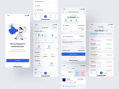 Billy Mobile App / Light / Dark mode animation app clean component components dark dark mode dashboard design system fintech light light mode minimal mobile motion ui ux