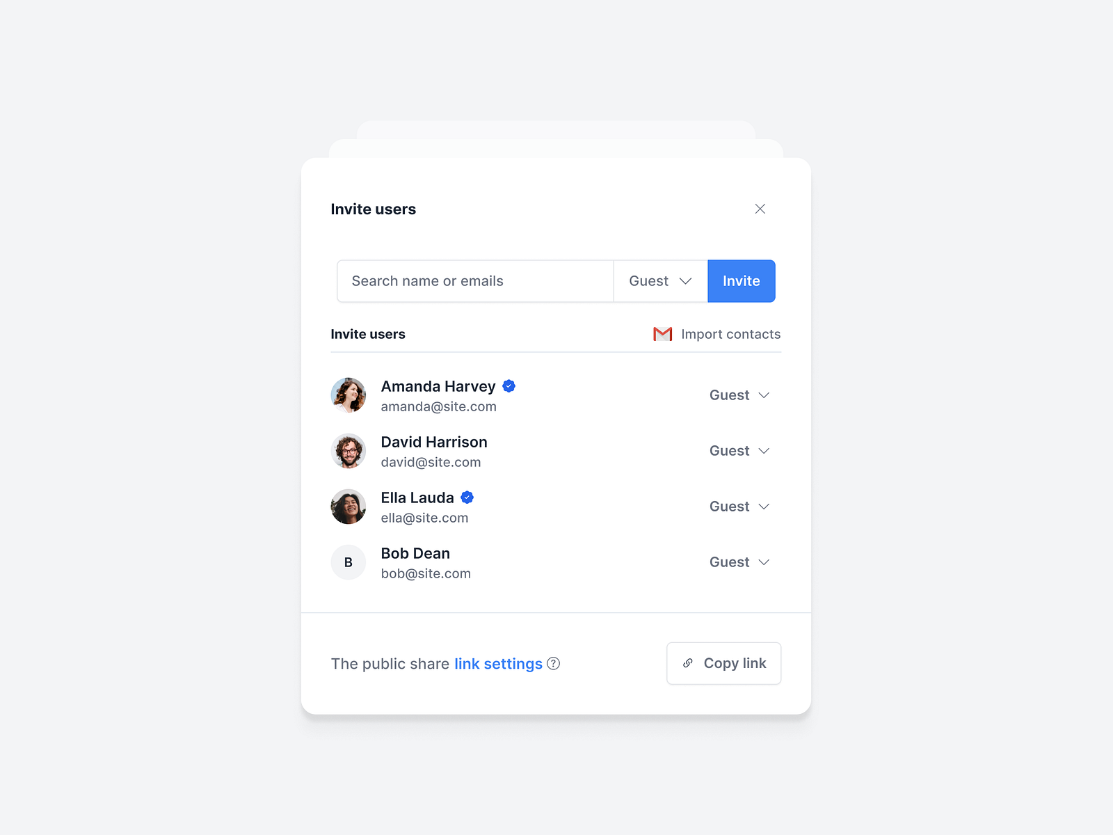 Invite User Modal - Preline UI by htmlstream on Dribbble