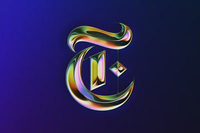 NY Times (Neochromed) 3d abstract animation art bevel branding chrome chrometype colors design emboss filter forge generative graphic design illustration logo motion graphics new york times ny times reflection
