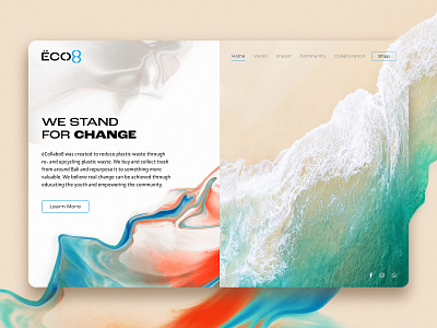 Ëco8 Home Page app branding design ecommerce environment graphic design home home page landing page logo online shop recycling typography ui ui design ux web design web3 website wordpress