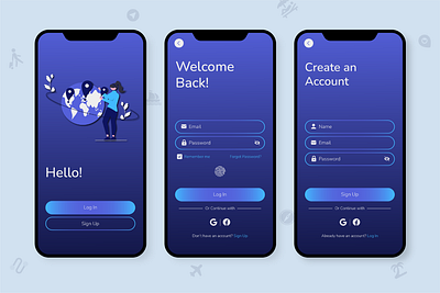 Travel App UI Design app design graphic design ui ux