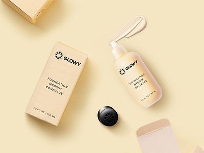Glowy Packaging Design beauty packaging branding cosmetics branding cosmetics logo cosmetics packaging graphic design logo logos packaging design skincare logo skincare packaging