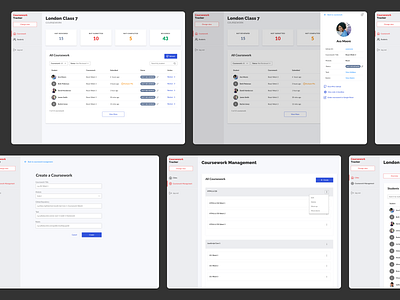 Homework Management Dashboard dashboard homework homework management ui ux web design