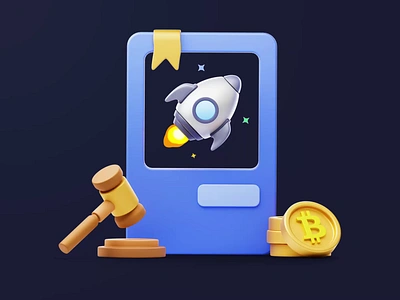 Blockchain 3D Animation Icon Set - Part 6 3d banking app blender blockchain character credit card crypto landing cute exchange finance fintech illustration low poly money nft online wallet payment rocket transactions ui