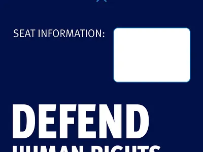Human Rights Watch - seat badge design graphic design typography