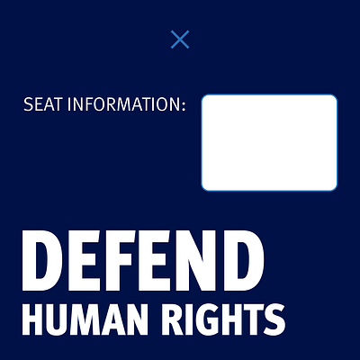 Human Rights Watch - seat badge design graphic design typography