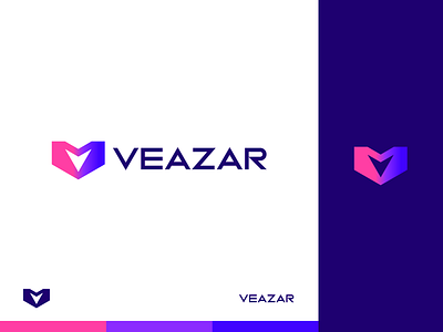 Veazar V logo animation app bold brand brand identity branding design graphic design icon illustration logo logo design logo mark minimal modern typography ui ux veazar vector