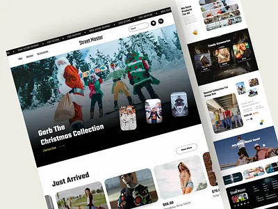 E-commerce Website clothing collection ecommerce fashion landing page landingpage onlineshop shopping store streetwear website