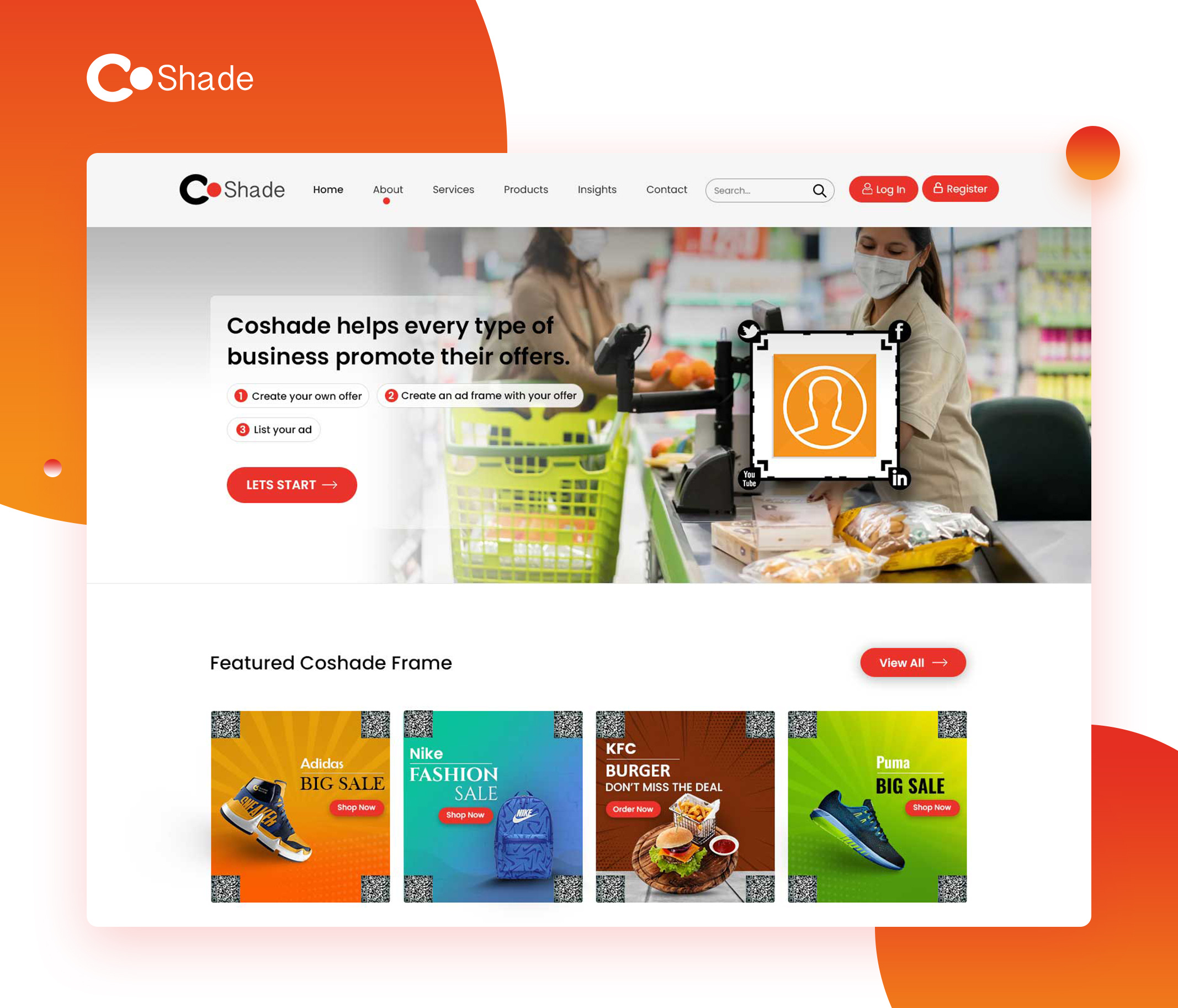 Business promotion site branding design landingpage photoshop ui web web design