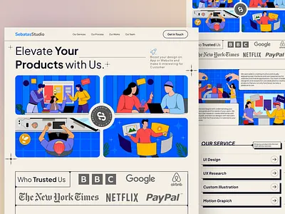 SebatasStudio Landing Page - Web Design branding brutalism design graphic design homepage illustration landing landing page landingpage site typography ui uidesign ux uxdesign web design web site webdesign webpage website