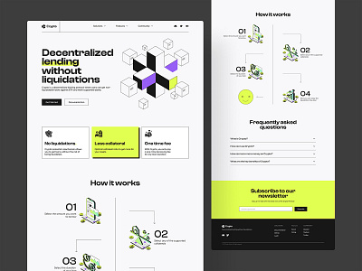 Cryptocurrency Landing Page Website concept crypto cryptocurrency design graphic design illustration landing minimal modern page ui ux web web design website