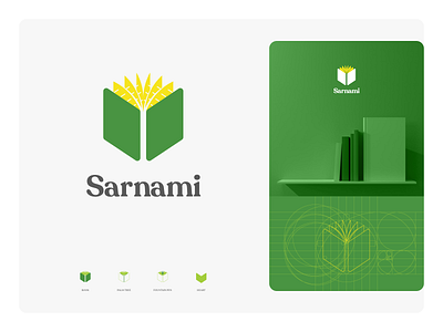 Sarnami / Branding book branding clean fountain pen heart language learning logo design logotype mark minimal modern negative space palm palm tree sarnami suriname