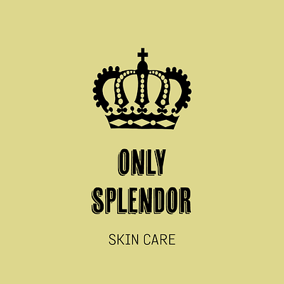 Only Splendor, Skin Care branding graphic design logo logo design