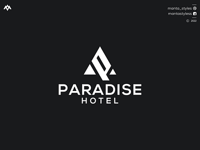 PARADISE HOTEL app branding design icon illustration letter logo minimal p icon p letter p logo ui vector