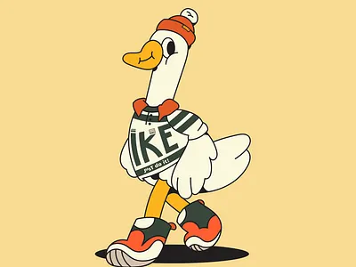 Goose in Nike character design flat character goose character illustraion nike vector character vector goose