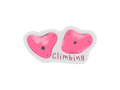 chalky holds badge bouldering climbing graphic design holds illustration indoor climbing