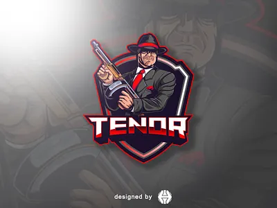 Mascot Logo branding design esports illustration logo silohuet sticker