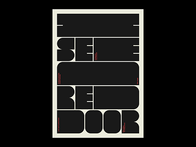 I SEE A RED DOOR Poster 2d adobe artwork black design graphic graphic design graphics illustrator minimal music photoshop portfolio poster posters print text type typographic typography