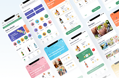 Mobile Drink Delivery Service Design app design ecommerce graphic design mobile ui ux