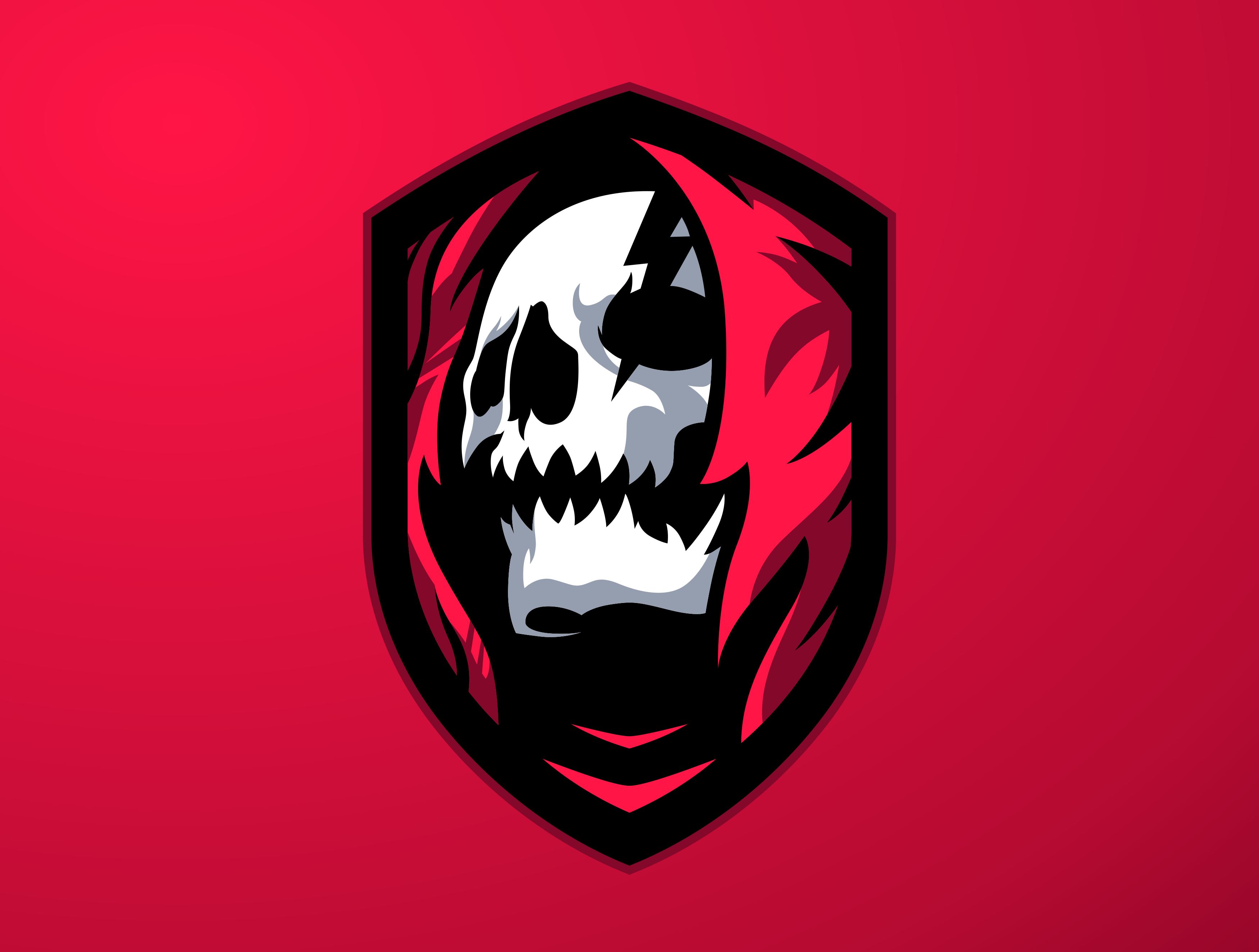 Skull Esport Logo Mascot Badge ai coreldraw design esport esportlogo gamer gaming illustration logo logo idea logo inspiraion mascot mascot logo skull skull logo sport streamer twitch