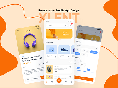 E-commerce - Mobile App Design branding design graphic design logo ui uiux ux website