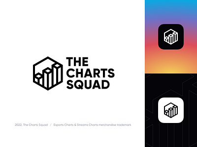 The Charts Squad — Logo Design branding charts design figma icon illustration logo squad the charts squad typography vector
