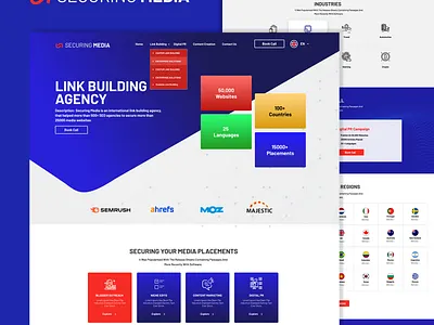 Securing Media Link Building Agency website Design agency b2b branding company creative agency digital marketing website graphic design landing page design link building online marketing search engine optimization seo seo agency seo landing page start up ui ui design web design website optimization
