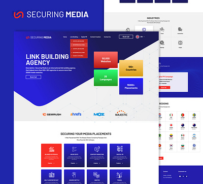 Securing Media Link Building Agency website Design agency b2b branding company creative agency digital marketing website graphic design landing page design link building online marketing search engine optimization seo seo agency seo landing page start up ui ui design web design website optimization