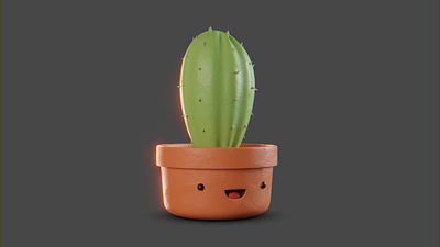 Cactus 3d 3d art art artwork blender cactus cartoon character cycles illustration modeling render