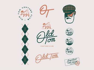 Old Tom Venture Club animal apparel brand identity branding clothing fashion golf icon investment logo design mascot monogram script sheep sport sports typography venture capital vintage visual identity