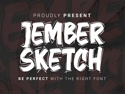 Jember Sketch Font 3d animation branding font graphic design logo motion graphics ui