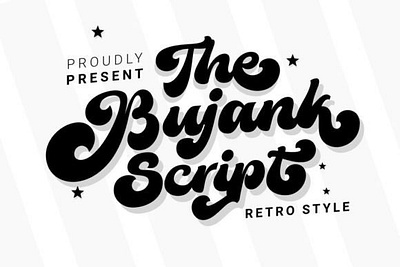 The Bujank Script Font 3d animation branding font graphic design logo motion graphics ui