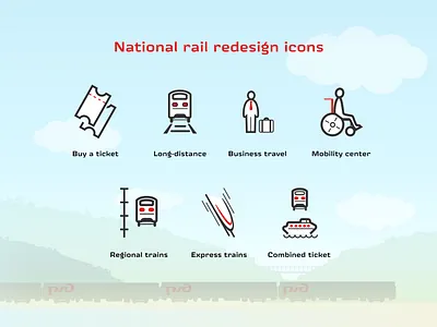 National rail redesign icons b2c branding ci concept corporate corporate identity design figma graphic design icon icon set icons illustration illustrator rail redesign redesign concept ui vector