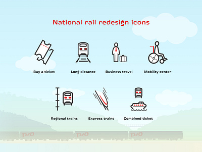 National rail redesign icons b2c branding ci concept corporate corporate identity design figma graphic design icon icon set icons illustration illustrator rail redesign redesign concept ui vector