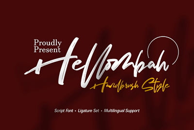 Hellombah Font 3d animation branding graphic design logo motion graphics ui