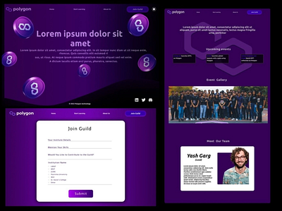 UI For Polygon learning series. animation graphic design ui