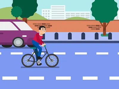 Late for work! 2d adobe after effects animation character color creative design digital flat gif graphic illustration loop motion motion design motion graphics portfolio vector video